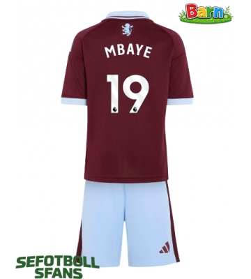 Aston Villa Ibrahim Mbaye #19 Hemmaställ Barn 2026-27 Kortärmad (+ Korta byxor)